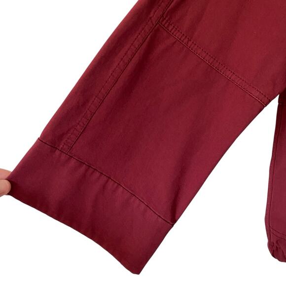 Lafayette 148 New York Dark Red Rain Jacket Windbreaker size large - Picture 7 of 10